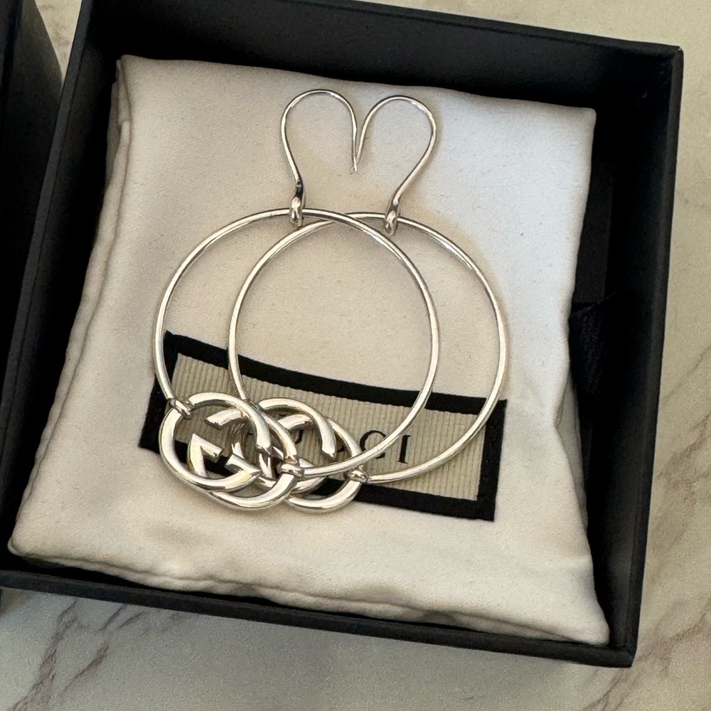Gucci Iconic Silver Hoop Earrings